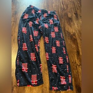 Festive Santa Print Pajama Pants
